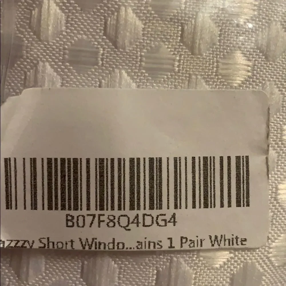 One pair pure white curtain panels